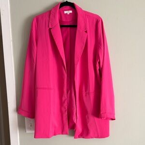Hot pink oversized blazer
